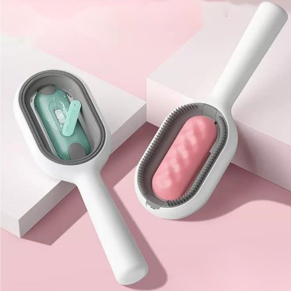 Two In one Hair Removal Cleaning Double Side Bath Rake Comb Pet Dog Cat Shedding - Picture 7 of 10